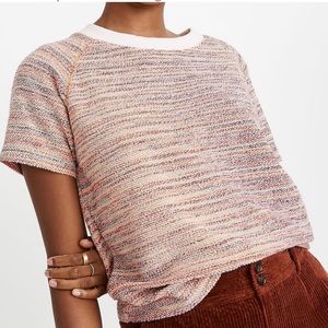 Madewell Texture and Thread Multi-colored Textured top